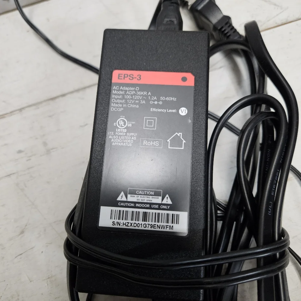 EPS-3 AC Adapter ADP 36KR A Power Cord Cable Laptop Keyboard Electronics